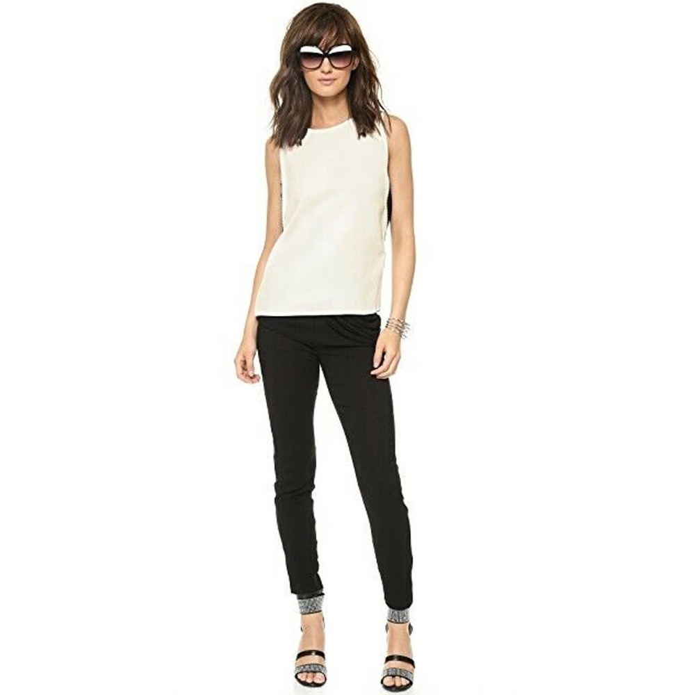 REBECCA MINKOFF MESH TOP OFF WHITE "AVENIDA" TOP ZIPPER XS - Picture 4 of 14
